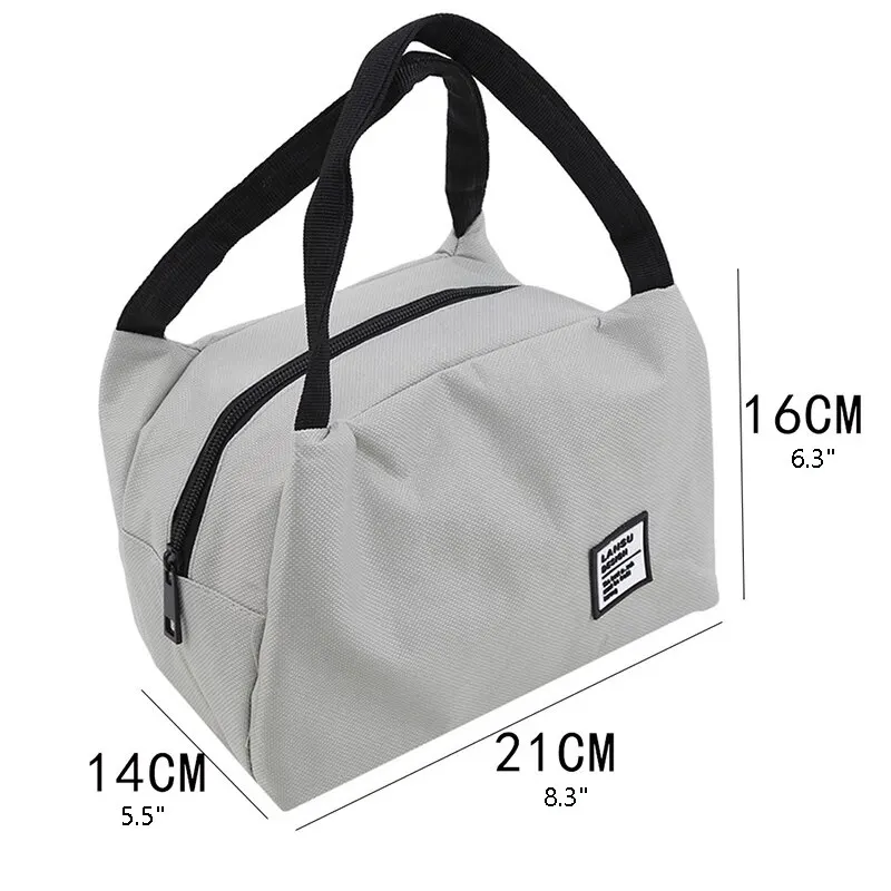 Lunch bag Tote Portable Insulated Box Canvas Thermal Cold Food Container School Picnic Men Women Kids Travel Lunchbox Keep Warm