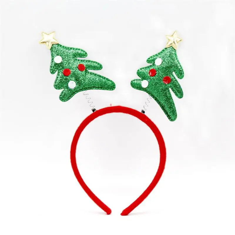 Christmas Headbands Cute Christmas Hair Hoop Santa Claus Hair Band Reindeer Snowman Head Hat Toppers Funny Holiday Party