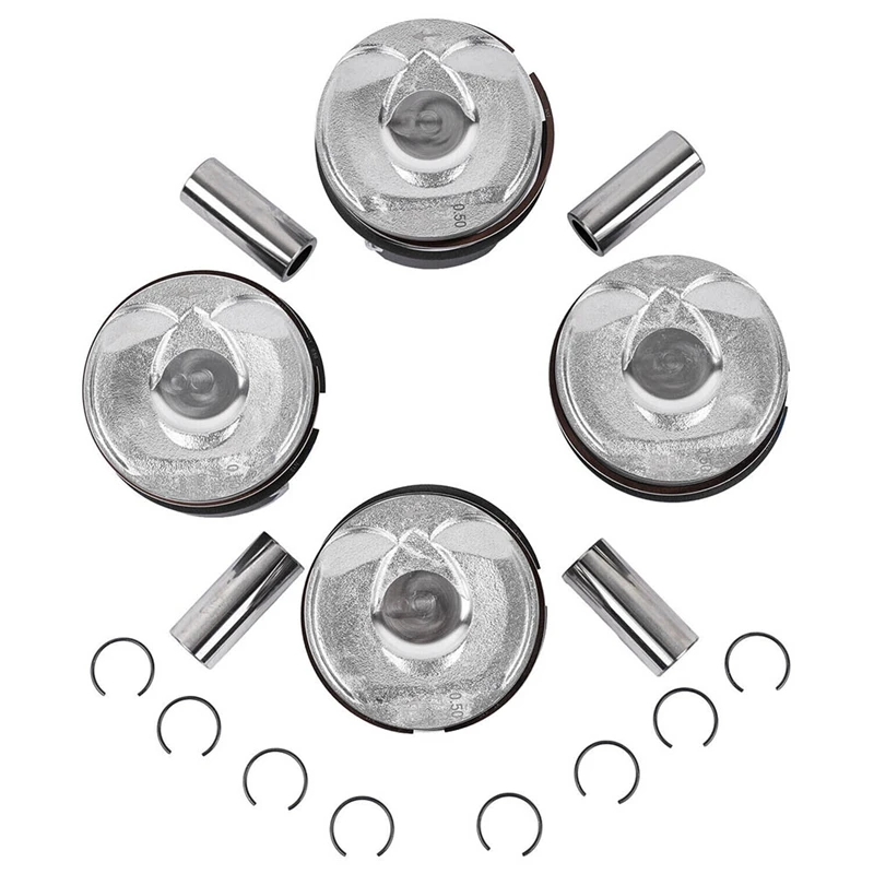 

4Pcs New Pistons & Ring Set 11257566019 For MINI R55-R61 N14 TURBO Cooper Countryman 06-16 Engine Replacement