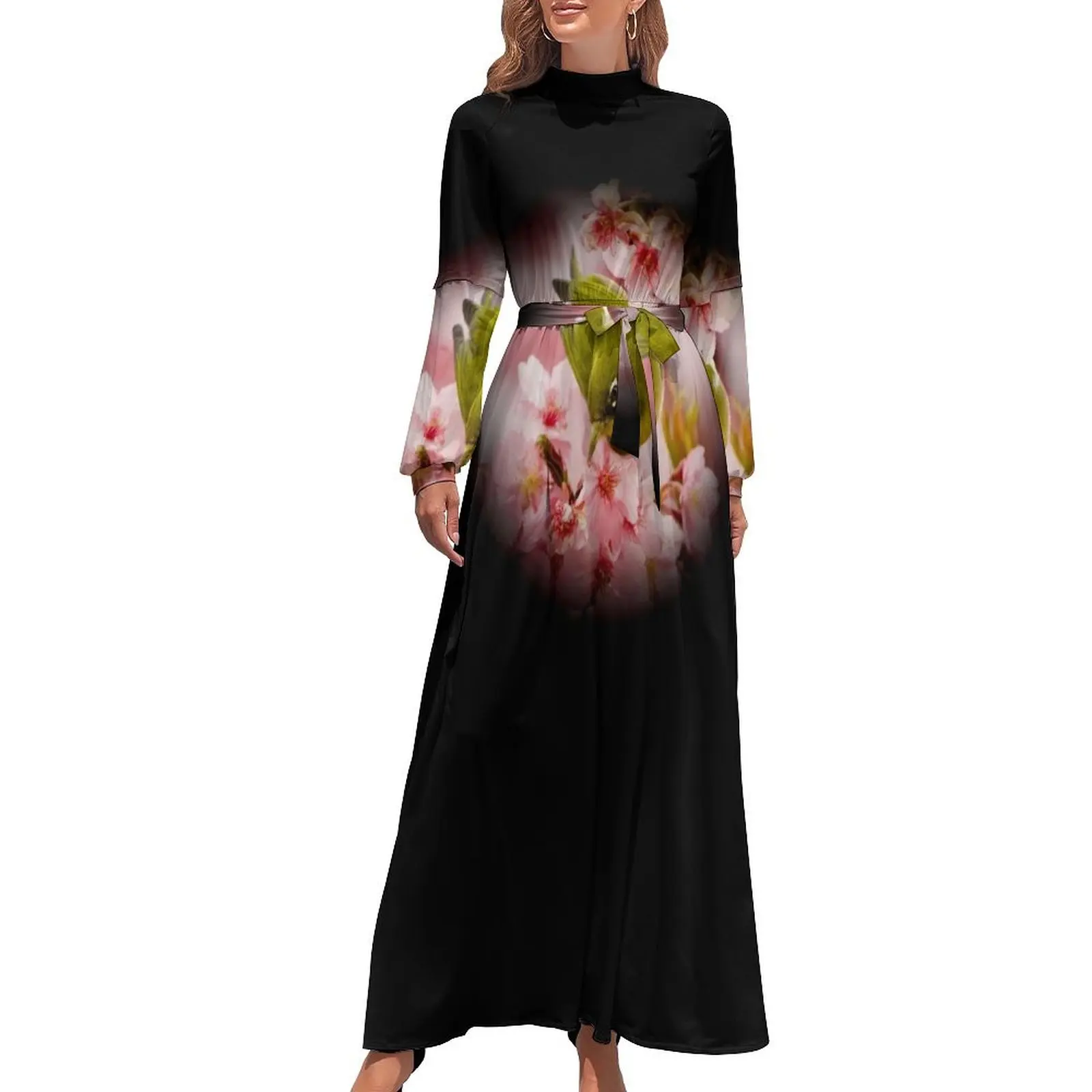 Vestido largo negro de ojos blancos vestido de verano vestido de noche de mujer vestido de noche de mujer