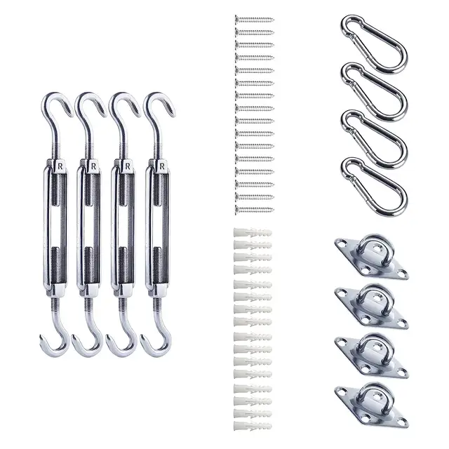 Fém Vitorlás Árnyék -Hardverkészletek Szerelvény Szerszám Telepítés Csere Rozsdamentes Acél Napellenző Rögzítés A Fedélzeti Gyepkerthez