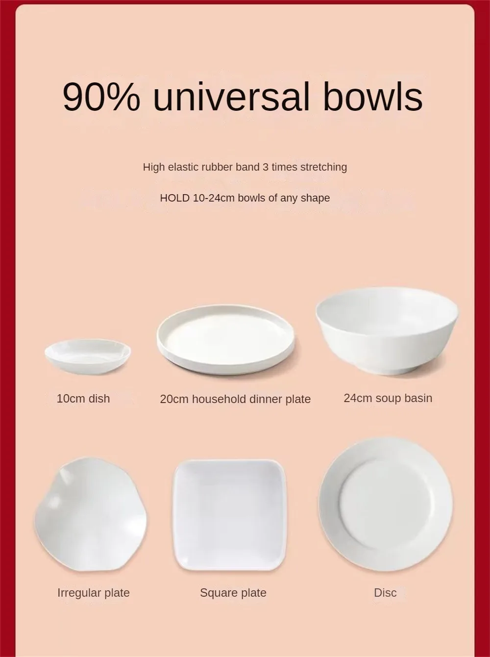 Description Picture 3 of itemPlastic Disposable Food Cover Colorful Elastic Wrap Food Covers Fresh-keeping Lid Plate Kitchen Nylon Packaging Bags Storage Bag