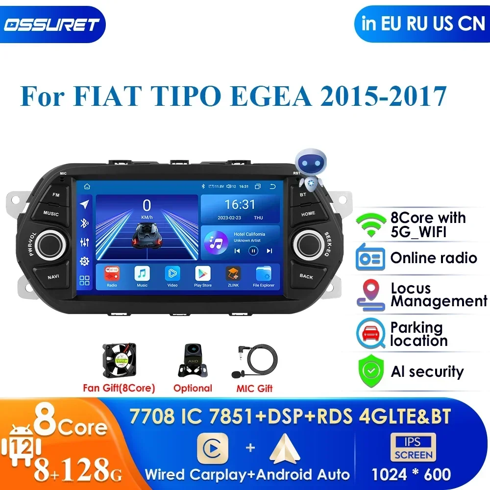 

Carplay 4G DSP 7862 Screen 2din Android Autoradio for Fiat Tipo Egea 2015 2016 2017 Car Radio Multimedia Video Player GPS Stereo