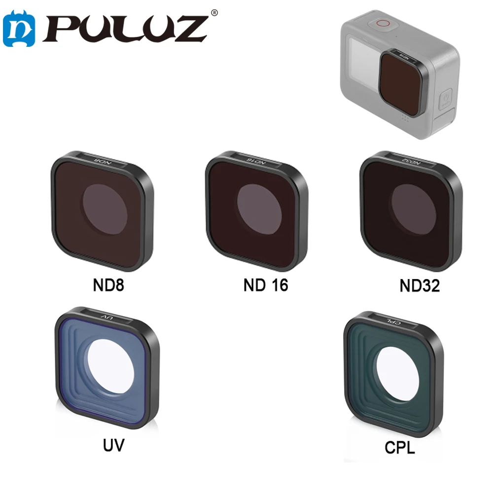 Filtri Per Action Cam Puluz Per Gopro Hero11 Black Mini Hero10 Hero9 Nd8 / Nd16 / Nd32/Cpl/Accessori Per Filtri Per Lenti Uv