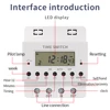 Digital Timer Switch 220V 60A Weekly 7 Days Electronic Programmable Timer by Din Rail Mount for Street Light Timing Switch 6