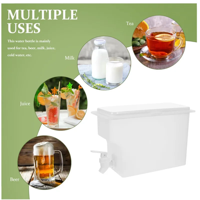 Cold Water Pitcher Fridge Kettle Beverage Dispenser Water Storage Container 6/2/1pcs 3.5L Large Capacity Cold Water Kettle with Faucet Refrigerator Summer Frozen Beverage Dispenser Portable