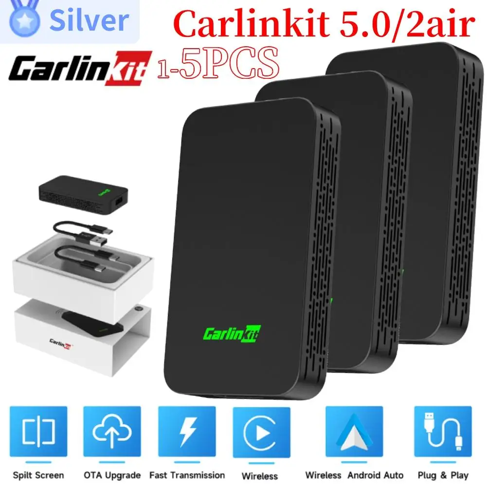 1-5PCS CarlinKit 5.0 2air CarPlay Android Auto Wireless Adapter Portable  Dongle AI Box for Car Multimedia Video Player Car Play - AliExpress