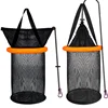 Nylon fish guard net, hanging plastic black green, nylon orange black fish guard, portable folding, high quality floating fish g
