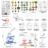 Button Maker Machine Installation-Free DIY Button Pin Maker Machine Badge Press Machine Blue Easy to use Great gift
