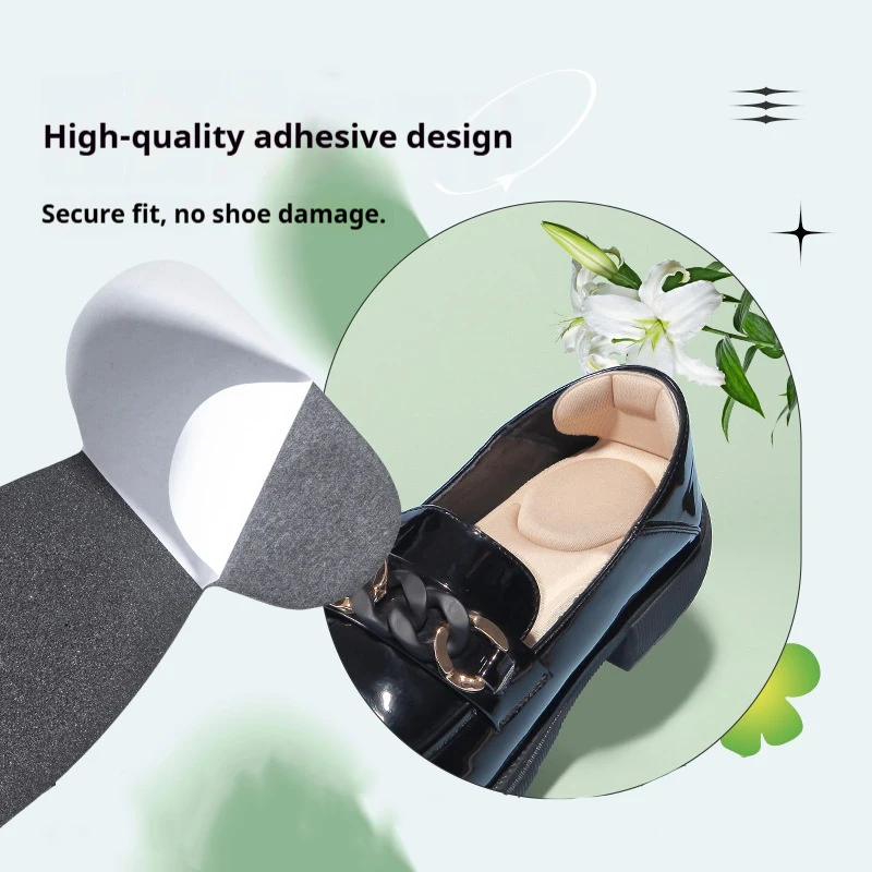 2개/4개 신형 하이힐 편안한 깔창 힐 보호 패드 여성용 플랫 슈즈 발 마사지 깔창 신발 사이즈 조절