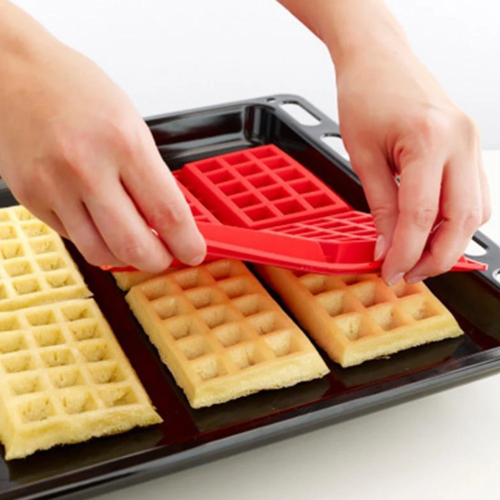 Waffle Mold Silicone Square-Shaped Baking Molds Muffin Pans Chocolate Bread Pie Flan Bakeware baking mould cake waffle maker