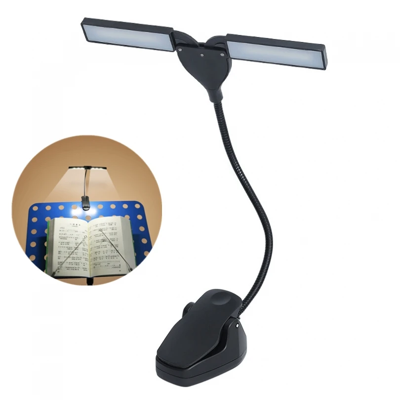 

28 LEDs 3 Brightness Levels Soft Light Eye Protection Rechargeable LED Music Stand Clip Lights for Instruments Practise
