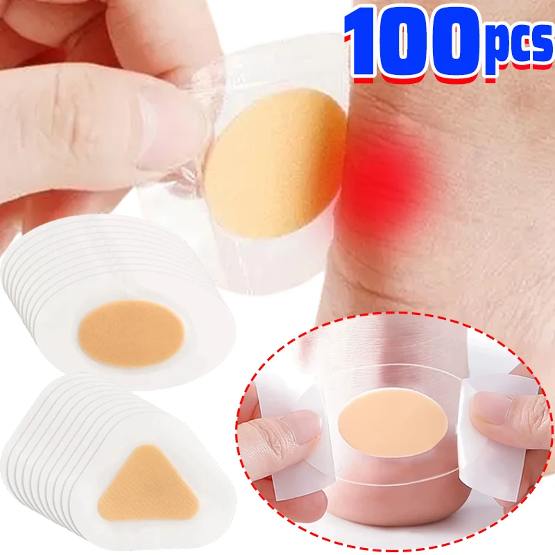 Silicone Gel Shoes Stickers Pain Relief Patch Liner High Heel Sticker Feet Care Adhesive Hydrocolloid Pads Cushions 10-100pcs