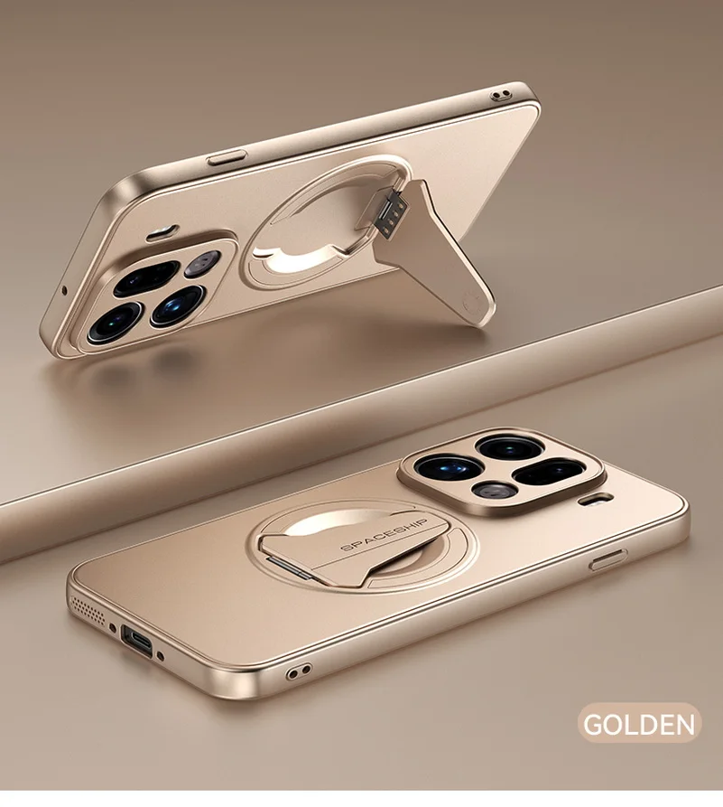 Skin-like Frosted Eco-friendly Magnetic Case with Holder and Anti-Drop Protection