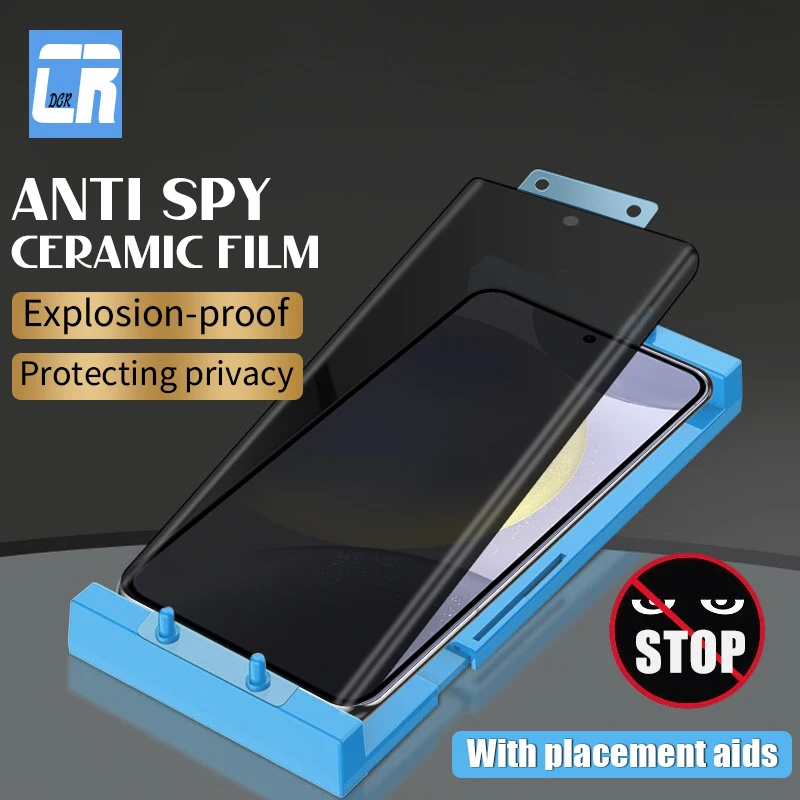 

3D Anti Spy Ceramic Film For Samsung S24 Ultra S23 S22 S21 S20 S10 Plus Privacy Screen Protector Galaxy Note 20 9 10 With tools