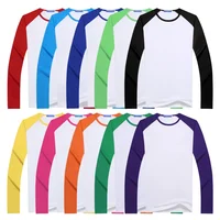 Spring Autumn Long Sleeve Modal T-Shirts for Adult Kids Sublimation Blank White Tops Family Matching Outfits 1
