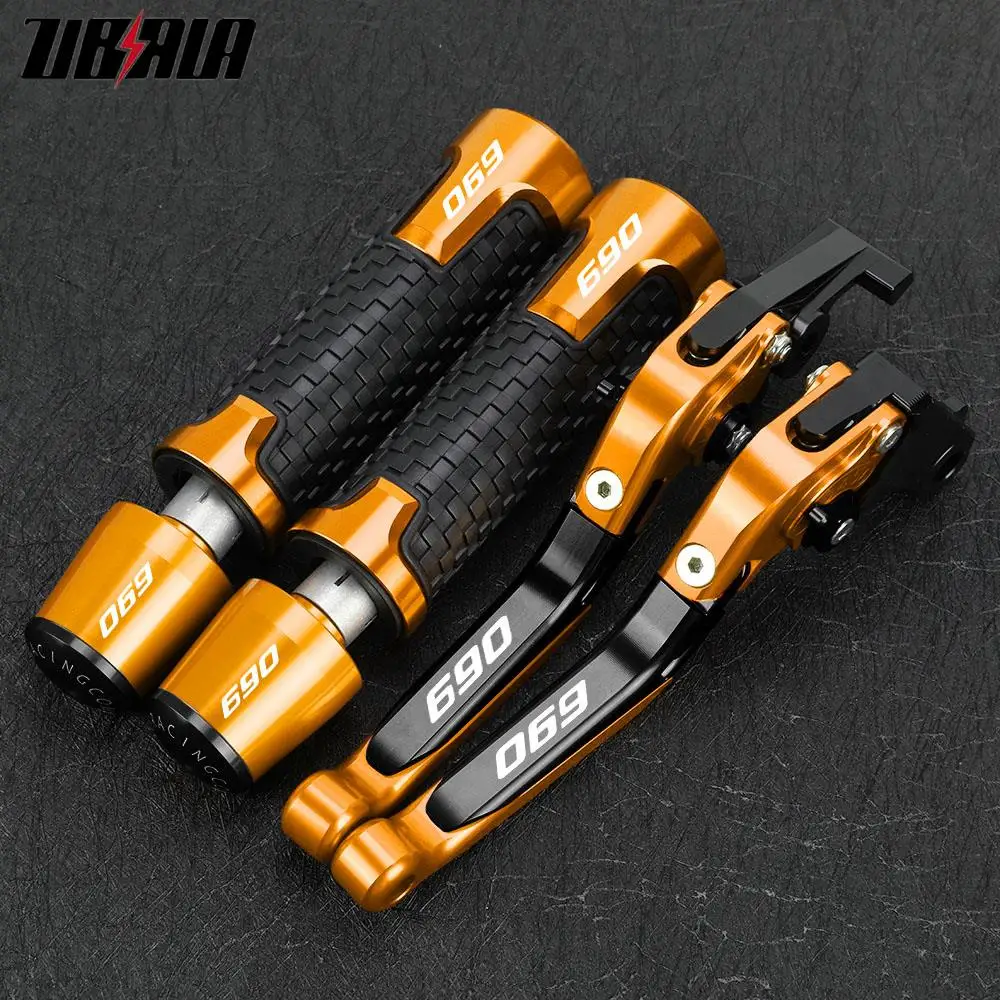 

Motorcycle Extendable Brake Clutch Levers Handlebar Handle Grips Ends Caps Slider For 690 DUKE 690 690DUKE DUKE690 2014 -2017