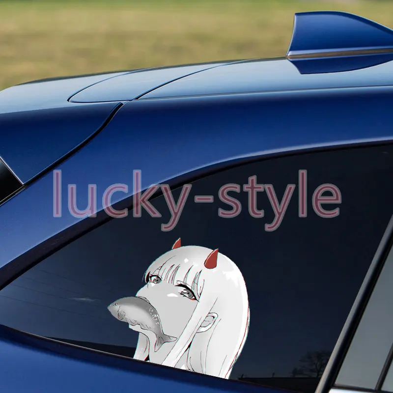 

Personalized Sexy Japanese Anime Girl Zero Two Car Stickers Fashion Car Window Decal Vinyl Motocycle Laptop Trunk Decoration