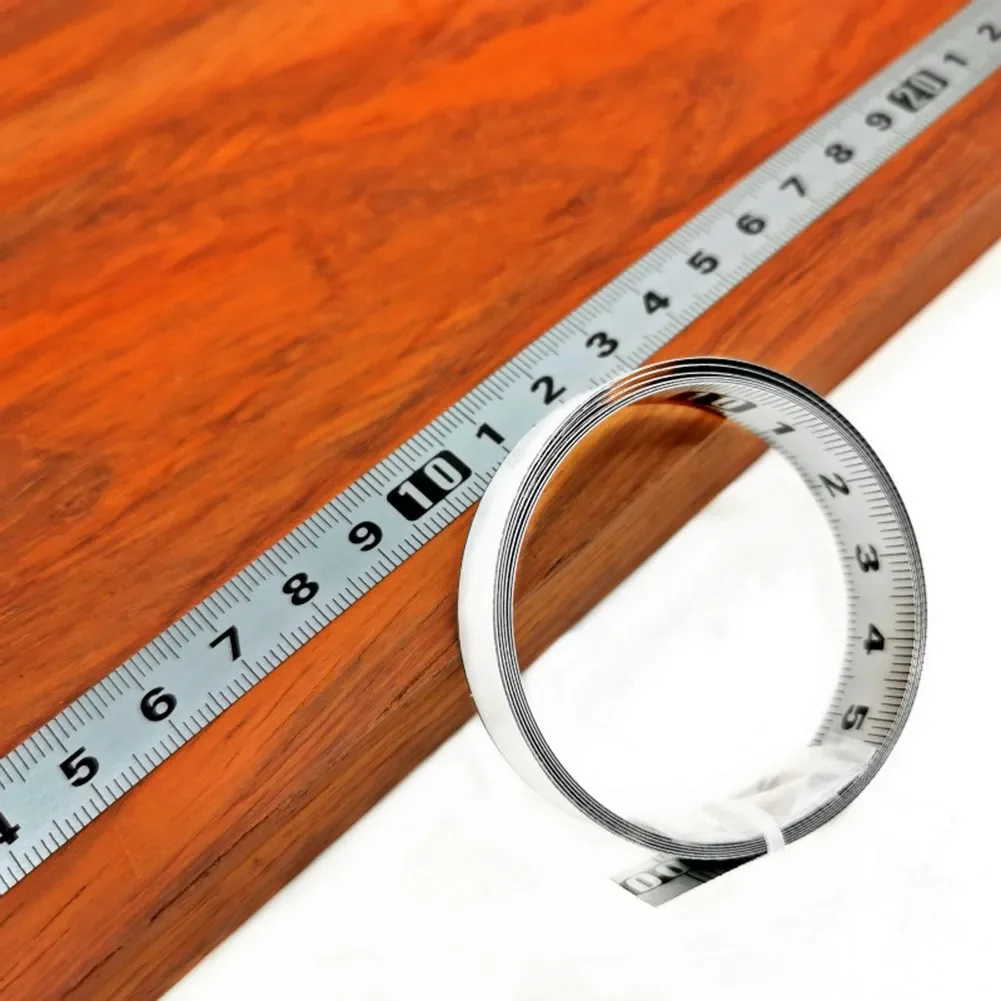 

Self-adhesive Tape Measure Steel Tape Ruler Metric Scale 1M-2M Length For T-track Router Table Saw Household Measuring Tools