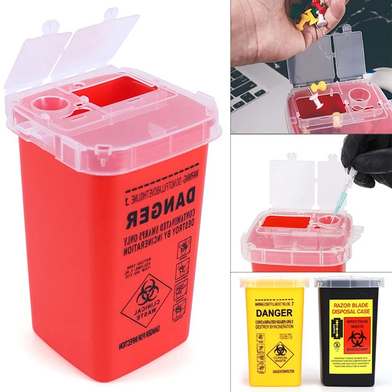 Conteneur D'objets Pointus En Plastique Médical De Tatouage
