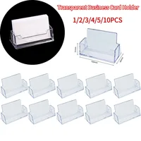 1/2/3/4/5/10pcs Clear Desk Shelf Box Storage Display Stand Acrylic Plastic Transparent Business Card Holder Place Card Holder 1