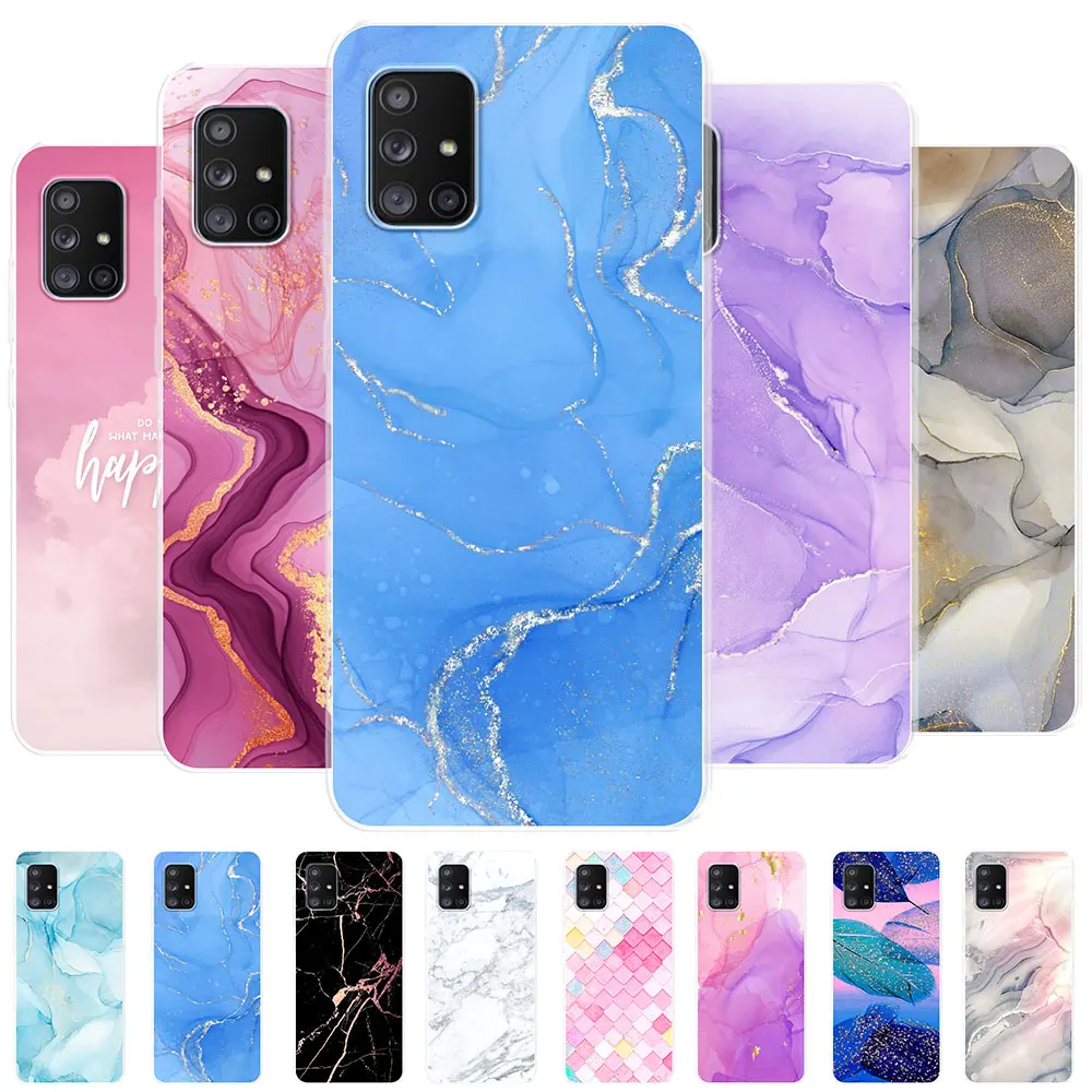 Per Samsung A71 4G Custodia Cover Fashion Back Case Per Samsung Galaxy A71 5G Silicone Soft Bumper Per Samsung A71 4G 5G Funda Coque