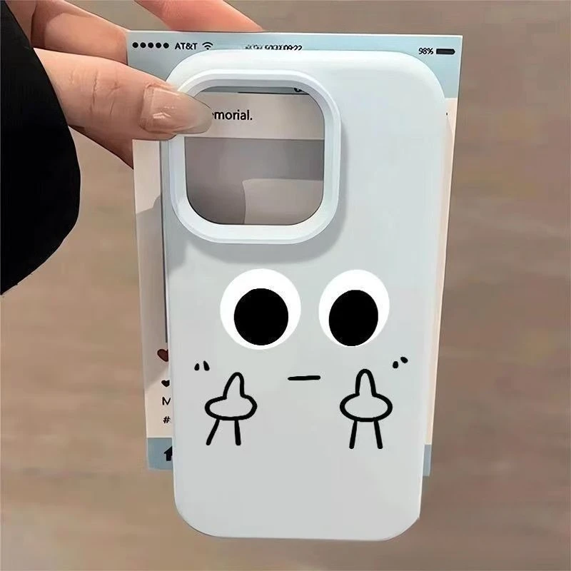 Cute and Funny Speechless Anti-Fall Soft Phone Case - Durable Back Cover