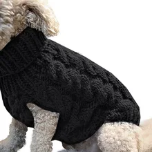  Winter Dog Clothes Chihuahua Soft Puppy Kitten Kitten High Collar Solid Color Design Sweater Fashion Clothing for Pet Dogs Cats 