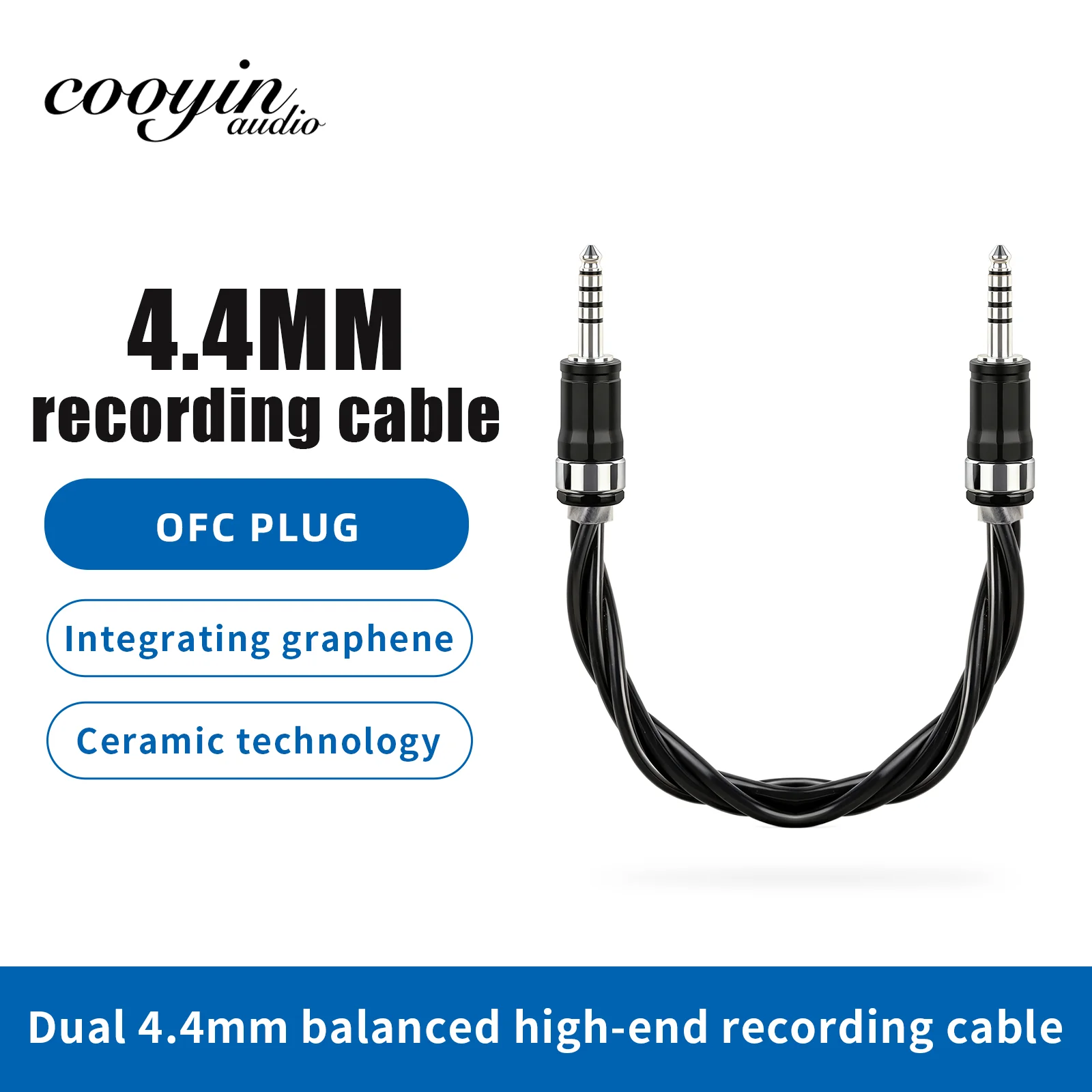 Cooyin BT34 4.4mm to 4.4mm Balanced Audio Cable OFC AUX Cable for ...