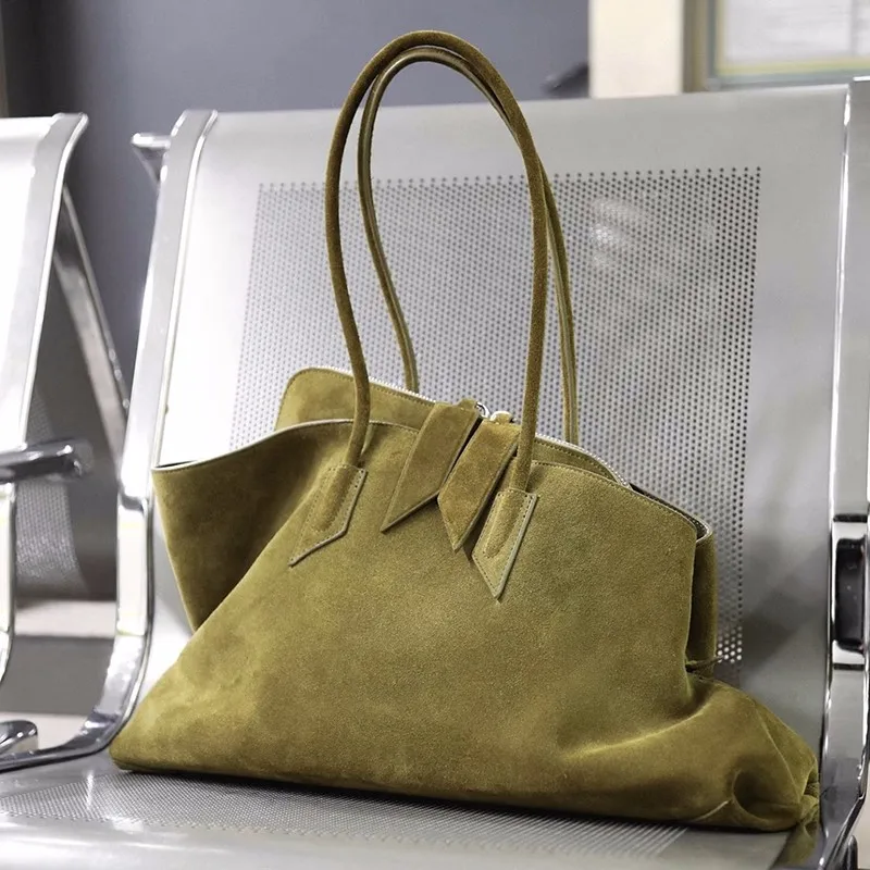 Hot Selling Faux Suede Solid Color Fashionable Versatile Handbag 2025 High Quality Product Large Capacity Women's Shoulder Bags