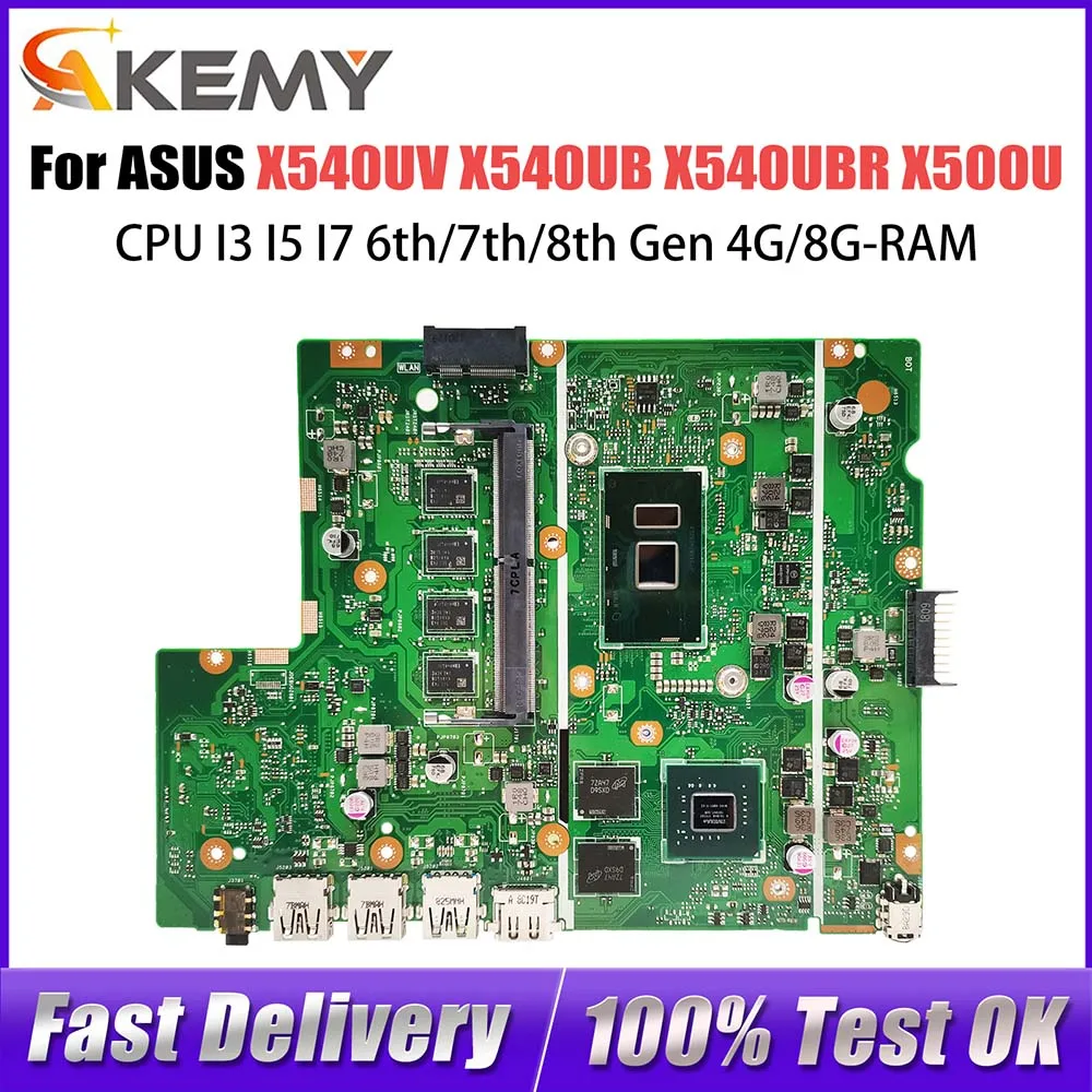 Laptop Motherboard For ASUS X540UV X540UB X540UBR X500U X543U