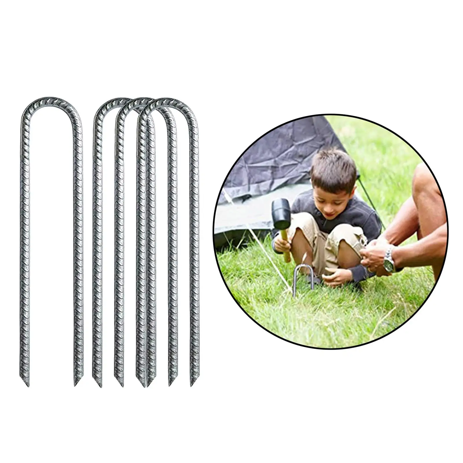 Trampoline Stakes 12inch Galvanized Steel Wind Anchors Pegs Accessories