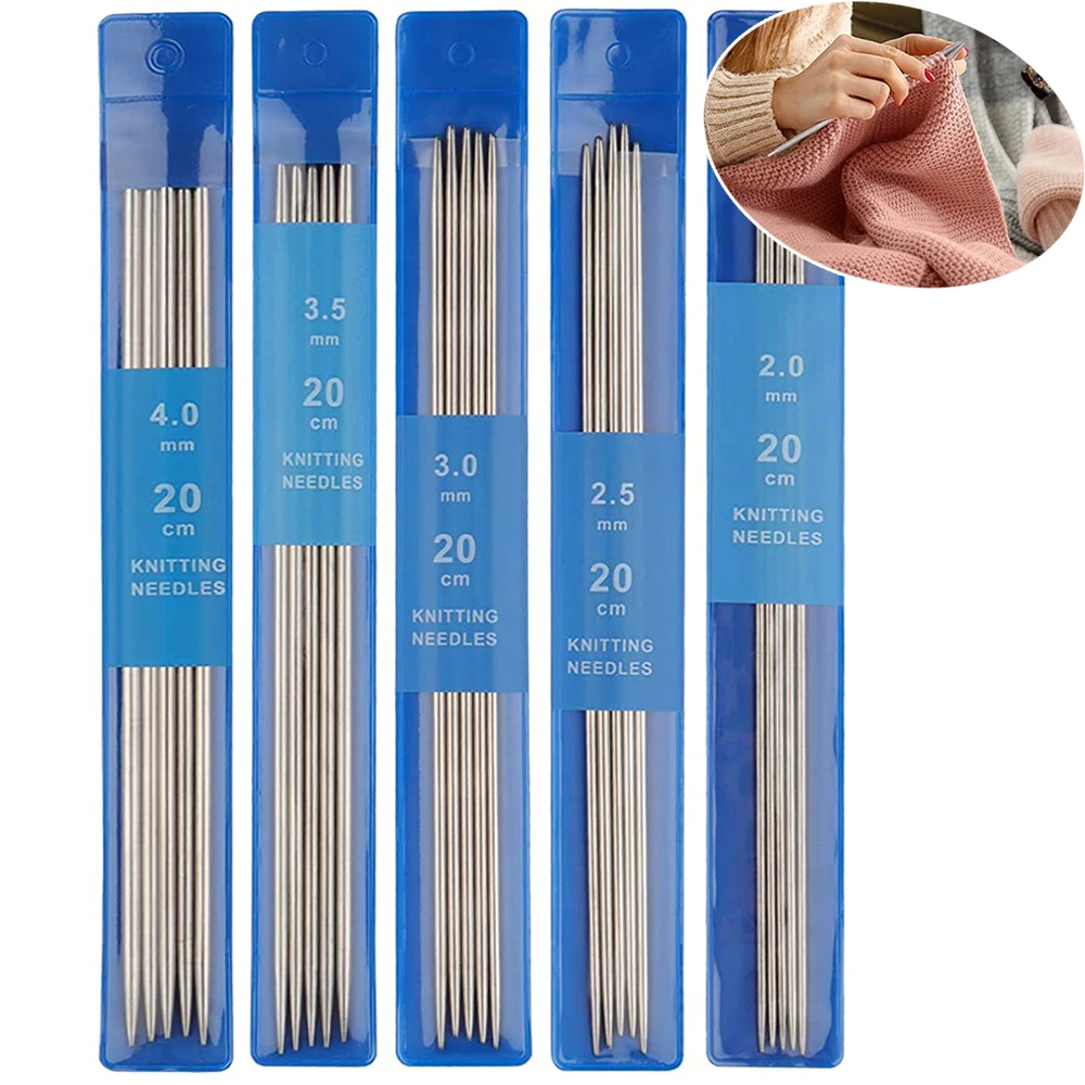 5pcs/set Double Pointed Knitting Needles Kit 2.0mm to 4.0mm