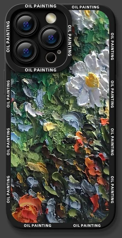 Gu Shanggu 15Promax Pouzdro na telefon Olejomalba č. 1 14 Proti pádu pro iPhone 13 Kompletní balení Barva Stříbrná 12 Měkké 11_voghion.com