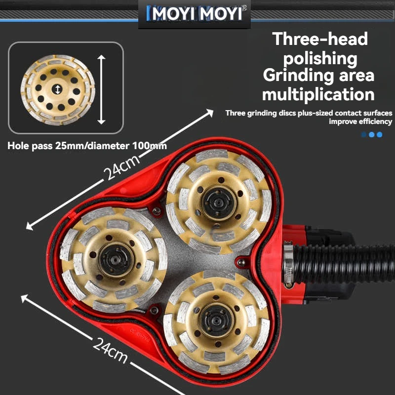 5800W Cement Concrete Floor Polishing Machine Belt Sander Clean Ground Grinding Machine Grinder Sharpener Cutter Rough Planer