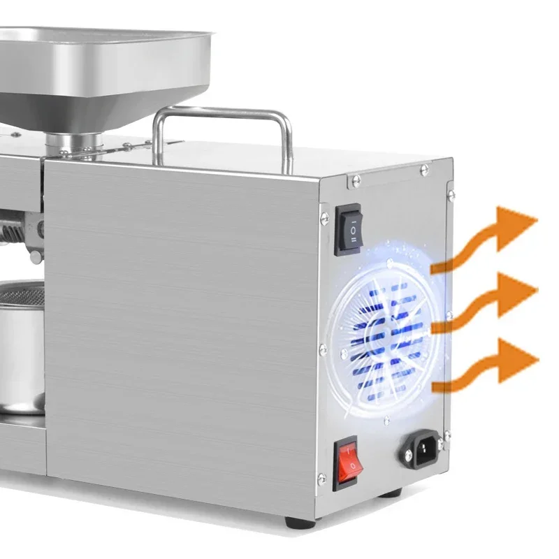 110V/220V Automatic Commercial Oil PressRapeseed  Peanut Oil Press 610W STB-508 Hot And Cold Small Stainless Steel Oil Press 6