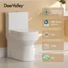 Small Compact One Piece Toilet, Dual Flush Toilet with Soft Closing Seat, 0.8/1.28 GPF High-Efficiency, White Toilet 2