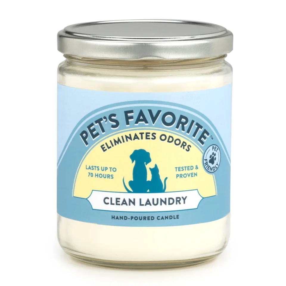 Pet Odor Eliminating Candle Clean Laundry Scent