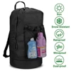 Mesh Pocket Dirty Clothes Storage Bag Laundry Backpack Large Capacity Waterproof Laundry Bag with Shoulder Strap Home Cleaning 1