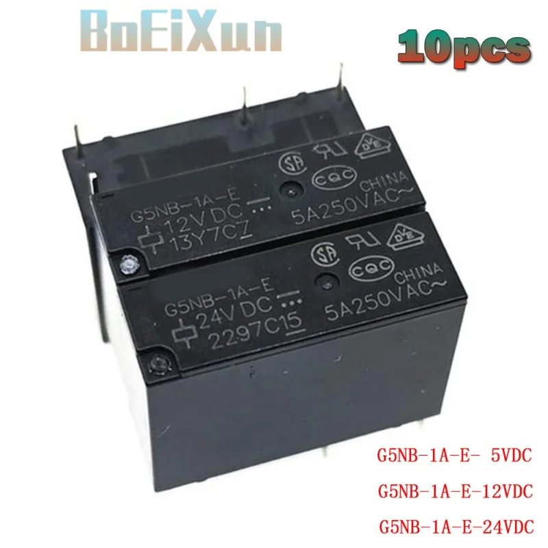 

10pcs G5NB-1A-E- 5VDC 12VDC 24VDCPower Relays 5V 12V 24V 5A 250VAC 4PIN G5NB-1A-E-5V G5NB-1A-E-12V G5NB-1A-E-24V Relay
