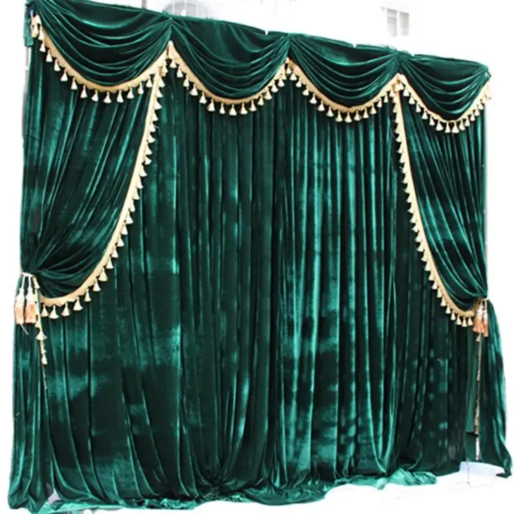 

Бархатные Свадебные занавески 3x3 м с кисточками, шторы, Классические сценические декоративные занавески для выступлений