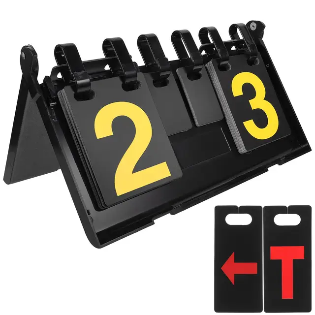 Portable Flipping Scoreboard PVC Waterproof Sports Score Board Tabletop Basketball Tennis Badminton Net Game Accessories 4