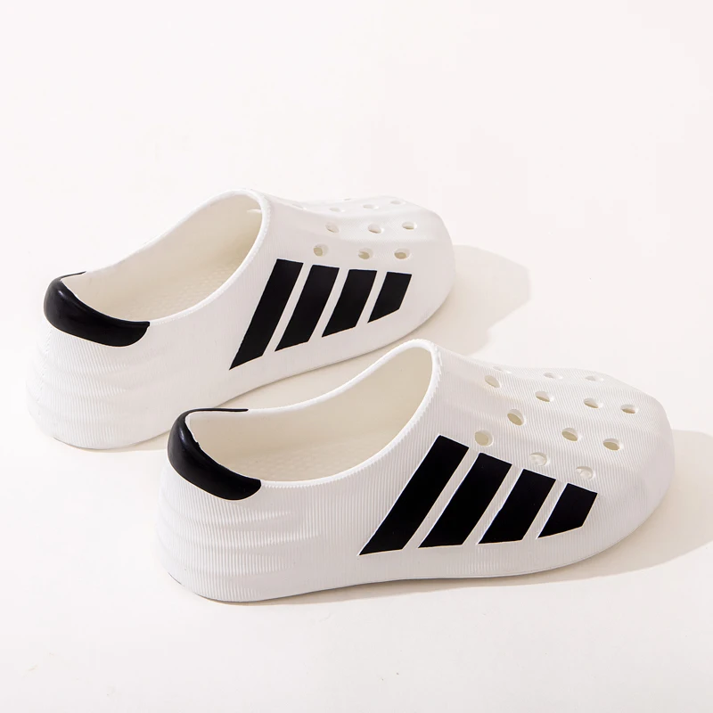 Summer Slippers Anti Slip Sandals Couples Casual Breathable Fashion Hole Shoes Summer Non Slip Breathable Slippers Thick Bottom Versatile Beach Trend Outdoor