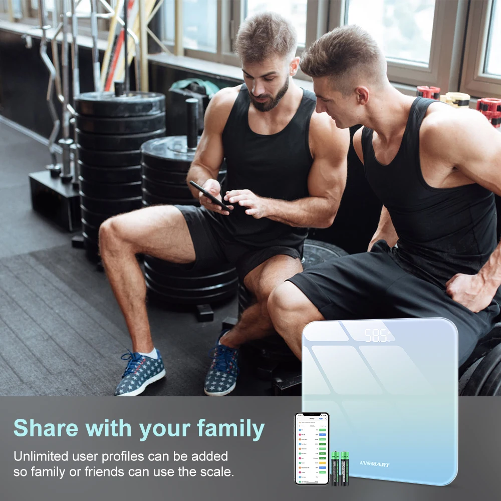 INSMART Weight Scale Digital Body Smart Scales for Adult Body Fat Professional Scales Person Balance Bioimpedance Scale