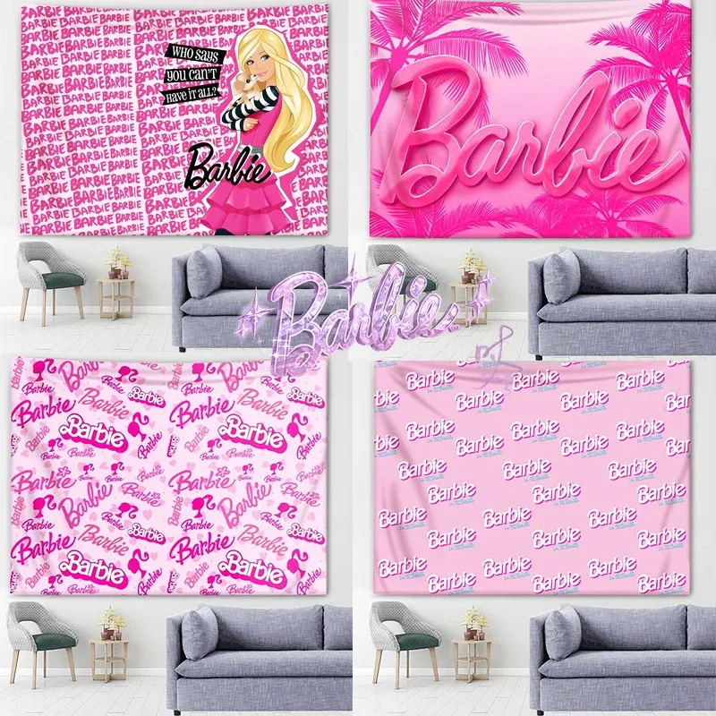 

Барби, новинка, гобелен для балдахинов, тканевый фон для комнаты, модное украшение из фильма, изголовье кровати, подвесной дом, милые рождественские подарки для девочек и детей