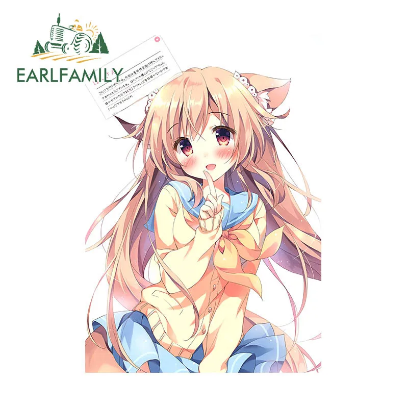 

EARLFAMILY 13 см x 9,1 см для интересной милой девушки автомобильные наклейки кондиционер Наклейка виниловая Автомобильная оболочка креативное мультяшное украшение