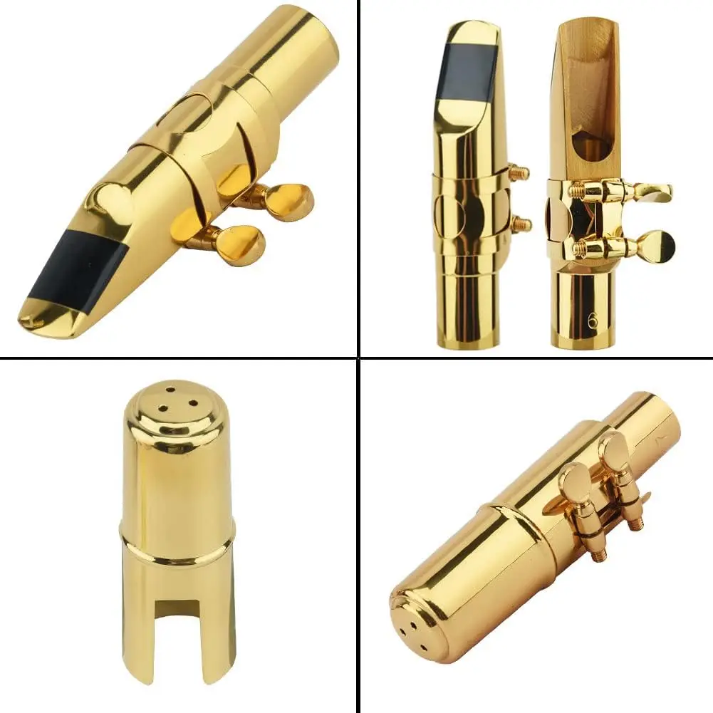 Tenor Soprano Alto Saxophone Metal Mouthpiece Gold Lacquer Mouthpiece Sax Mouth Pieces