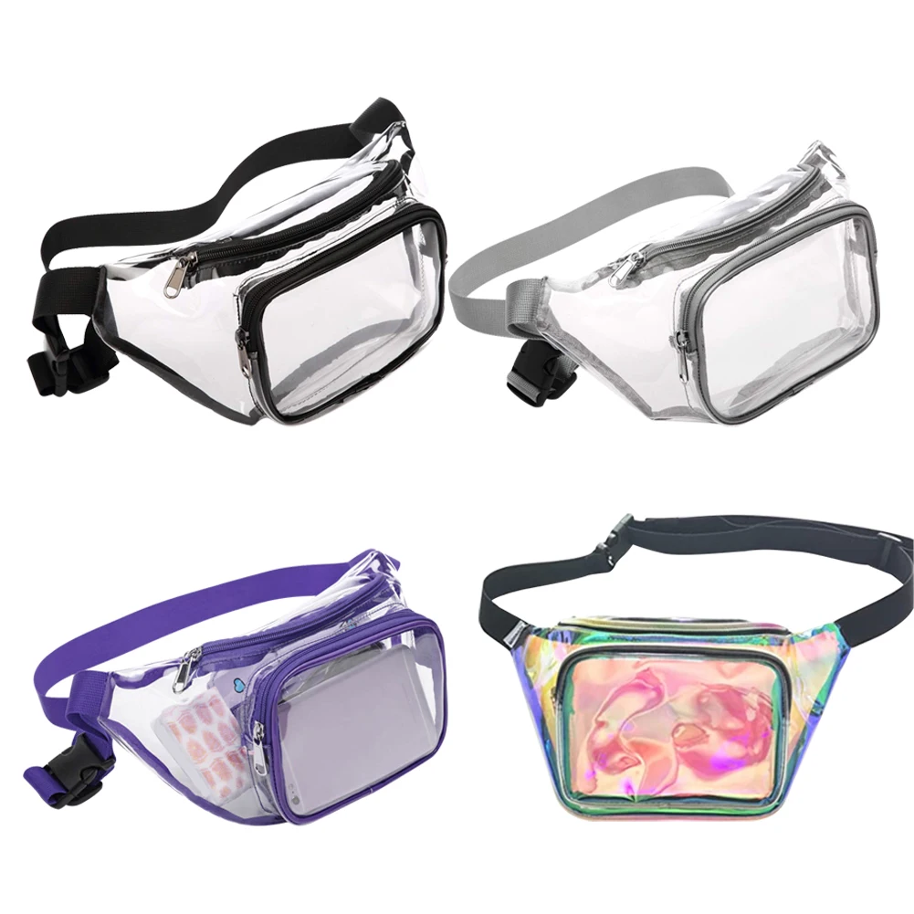 Clear Fanny Pack Stadium Approved Waist Packs for Women Men Waterproof Waist Bag Clear Purse Transparent Belt Bag for Concerts