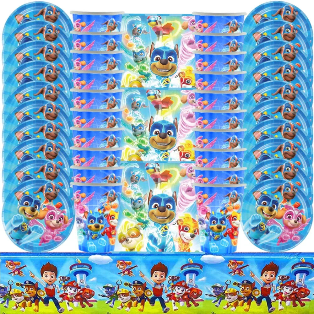 Paw-Patrol-Birthday-Decorations-Paper-Disposable-Tableware-Set-Cup ...