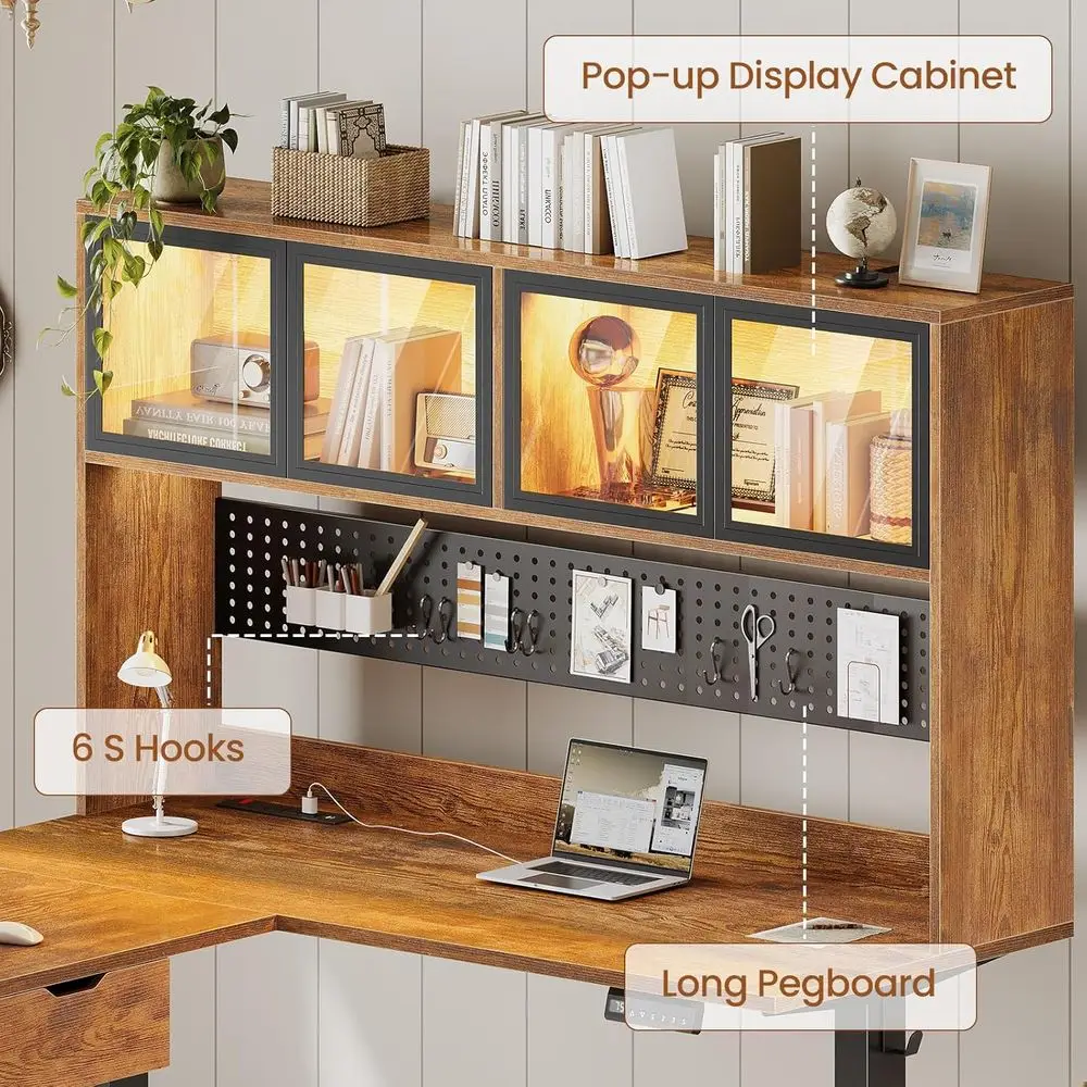 Standing L-Shaped Computer Desk